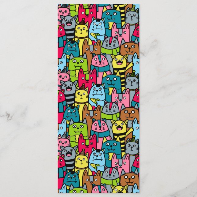 Katzen und Kätzchen Menükarte (Vorderseite)