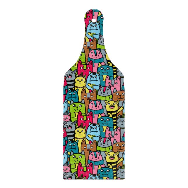 Katzen und Kätzchen Schneidebrett (Vorderseite)