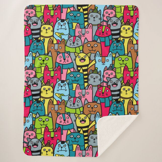 Katzen und Kätzchen Sherpadecke (Vorderseite)