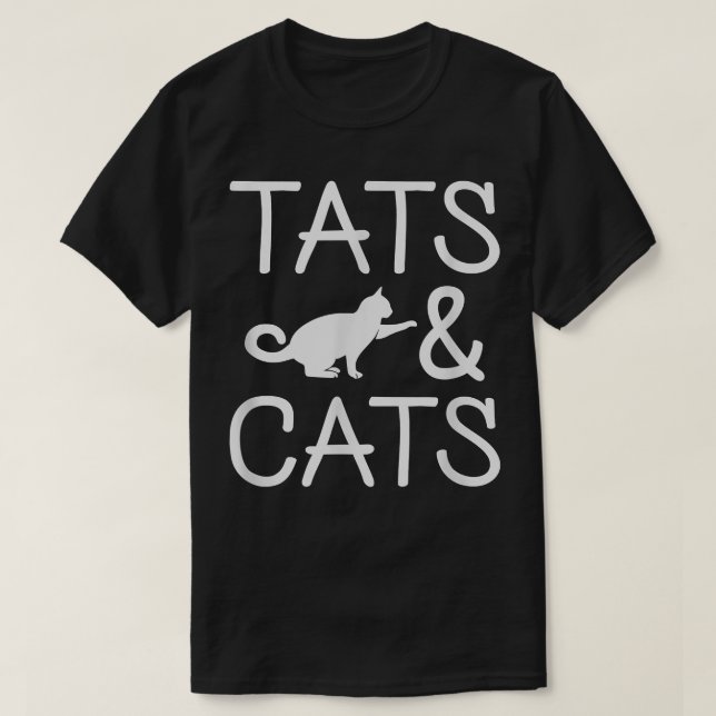 Katzen und Katzen T Tattoo Artist Tätowierte Tinte T-Shirt (Design vorne)