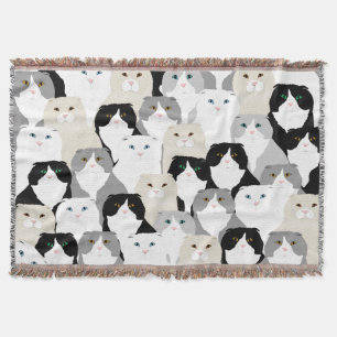 Katzen und Katzen wirbeln unbedruckt Decke