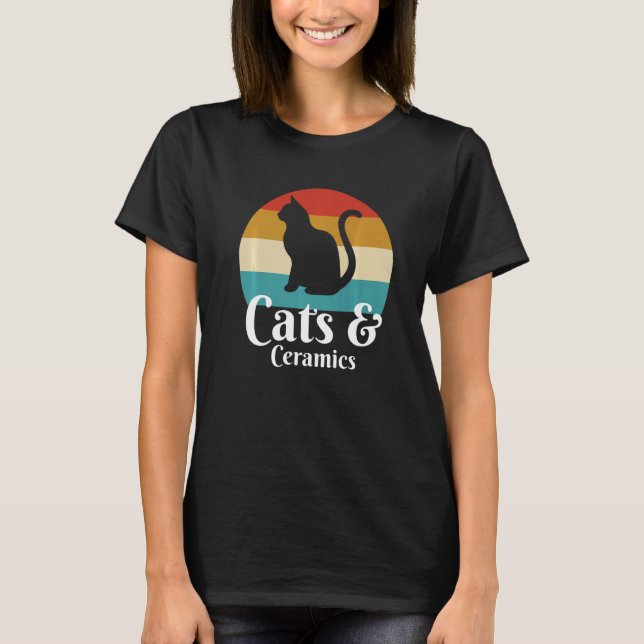 Katzen und Keramik T-Shirt (Vorderseite)
