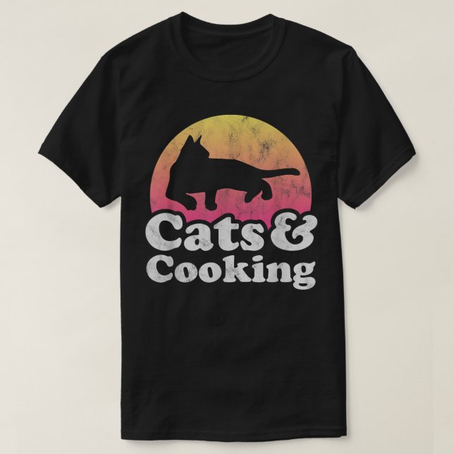 Katzen und Kochen von Müttern oder Müttern T-Shirt (Design vorne)