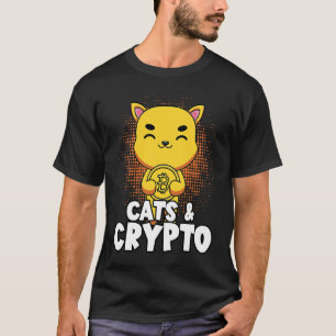 Katzen und Krypto Kryptowährung Blockchain Trader  T-Shirt