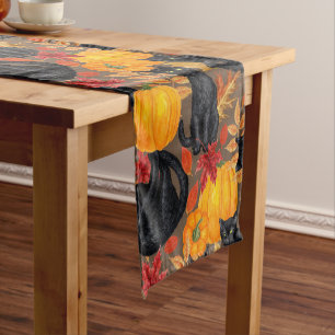 Katzen und Kürbis 2 Kurzer Tischläufer