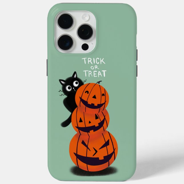Katzen und Kürbis Case-Mate iPhone Hülle (Rückseite)