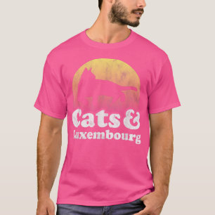 Katzen und Luxemburg Herren- oder Damen-Katze T-Sh T-Shirt