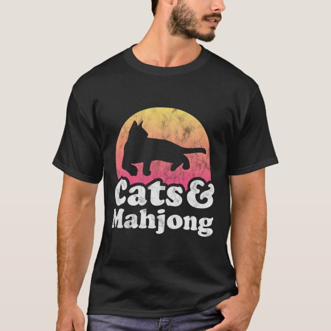 Katzen und Mahjong 'S oder 'S Katze T-Shirt (Vorderseite)