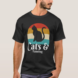 Katzen und Malerei T-Shirt