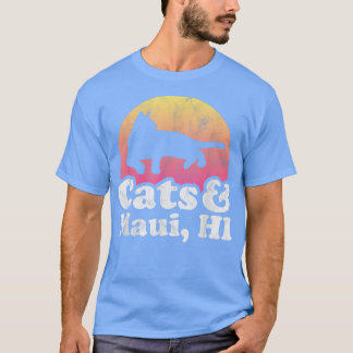 Katzen und Maui, HI Männerkatze und Hawaii  T-Shirt