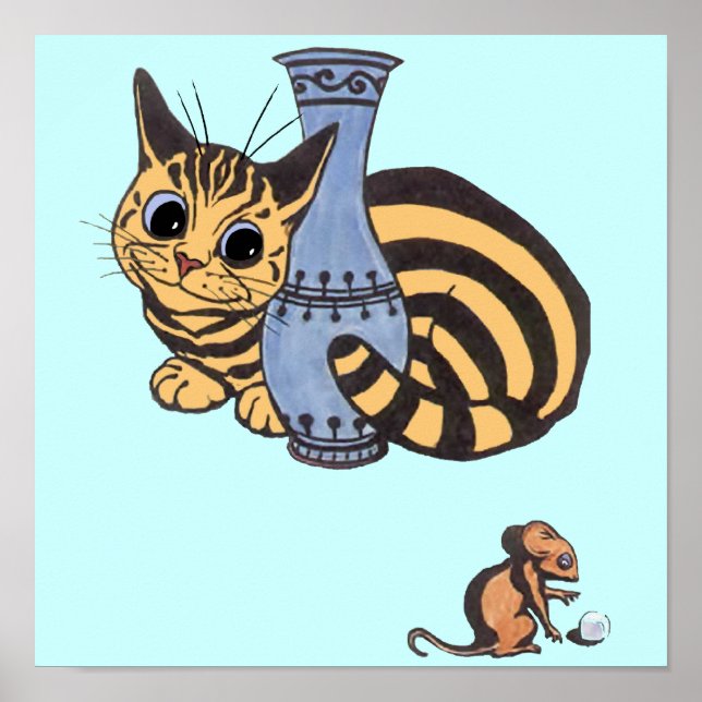 Katzen- und Mausposter Poster (Vorne)