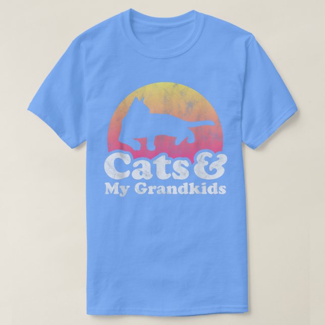 Katzen und meine Enkelkinder, Männer oder Frauen  T-Shirt (Design vorne)