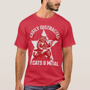 Katzen- und Metal-Fan-Musik Metalhead Heavy Rock S T-Shirt