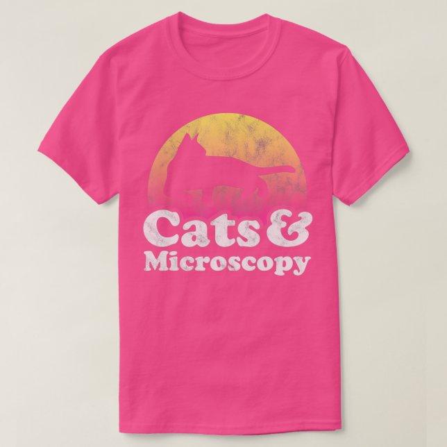 Katzen und Mikroskope Mens oder Weibchen Katzen un T-Shirt (Design vorne)