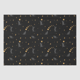 Katzen und Mondphasen  Seidenpapier