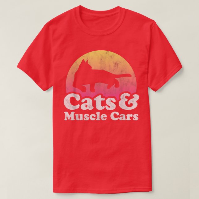 Katzen und Muskelkater Männer oder Frauen Katzen u T-Shirt (Design vorne)