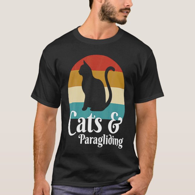 Katzen und Paragliding T-Shirt (Vorderseite)