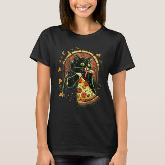 Katzen und Pizza Funny Design Cat Lovers Pizza Lov T-Shirt