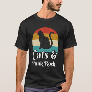 Katzen und Punkrock-Musik T-Shirt