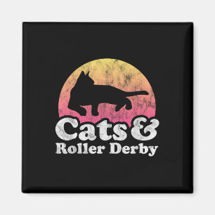 Katzen und Rollenkatzen, derby, männliche oder wei Magnet