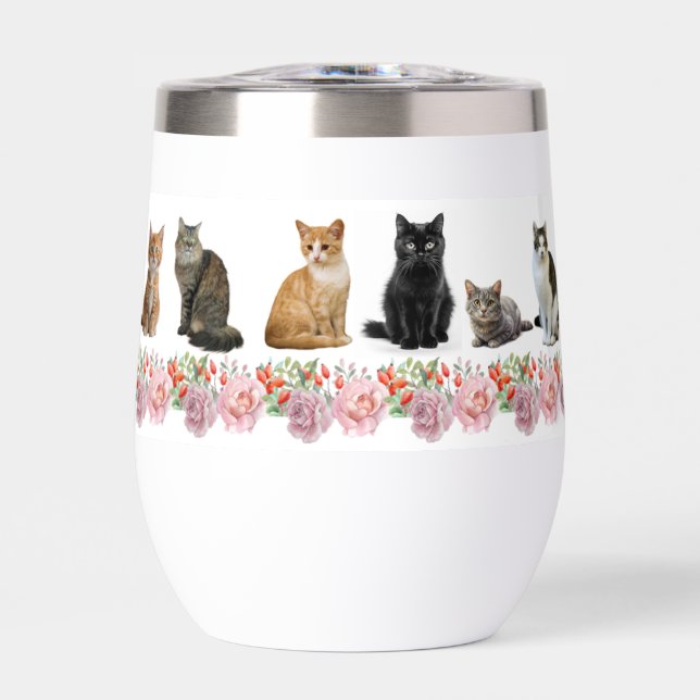 Katzen und Rose (Vorderseite)
