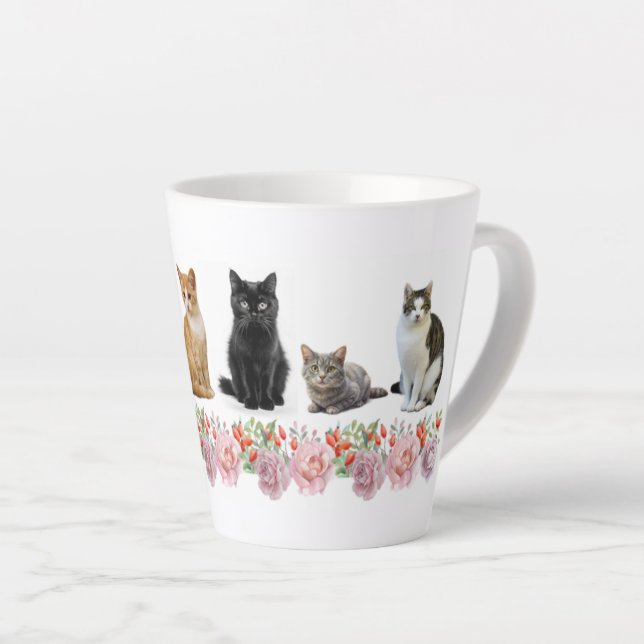 Katzen und Rose Milchtasse (Rechte Ecke)