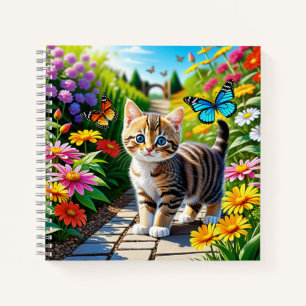 Katzen und Schmetterlinge Notizbuch