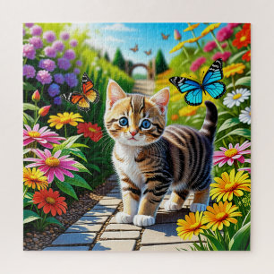 Katzen und Schmetterlinge Puzzle