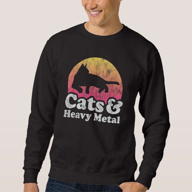 Katzen und schwere Metalle, für Männer oder Frauen Sweatshirt (Vorderseite)