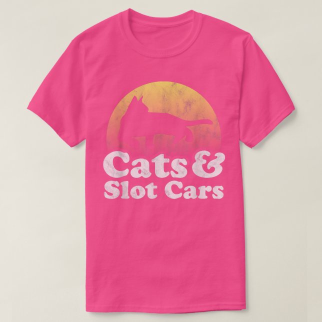 Katzen und Slot Cars für Männer oder Frauen T-Shirt (Design vorne)