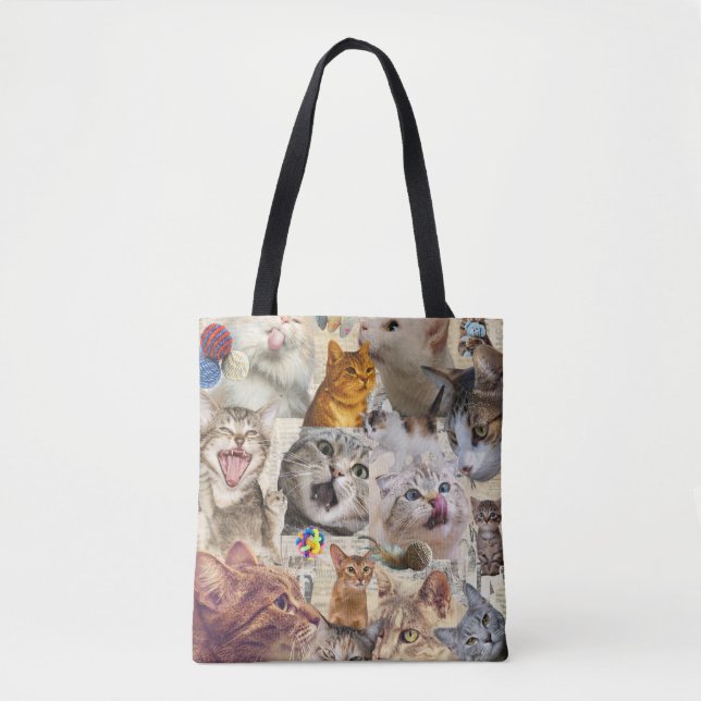 Katzen und Spielzeug Collage (Vorderseite)