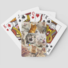 Katzen und Spielzeuge Collage Spielkarten