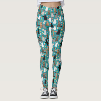 Katzen und Sushi-lustige Essmuster Leggings