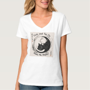 Katzen und Tai Chi machen mich glücklich T-Shirt