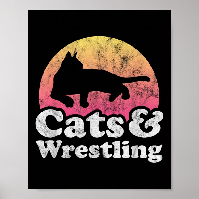 Katzen und Wrestling, Männer oder Frauen, Katzen u Poster (Vorne)