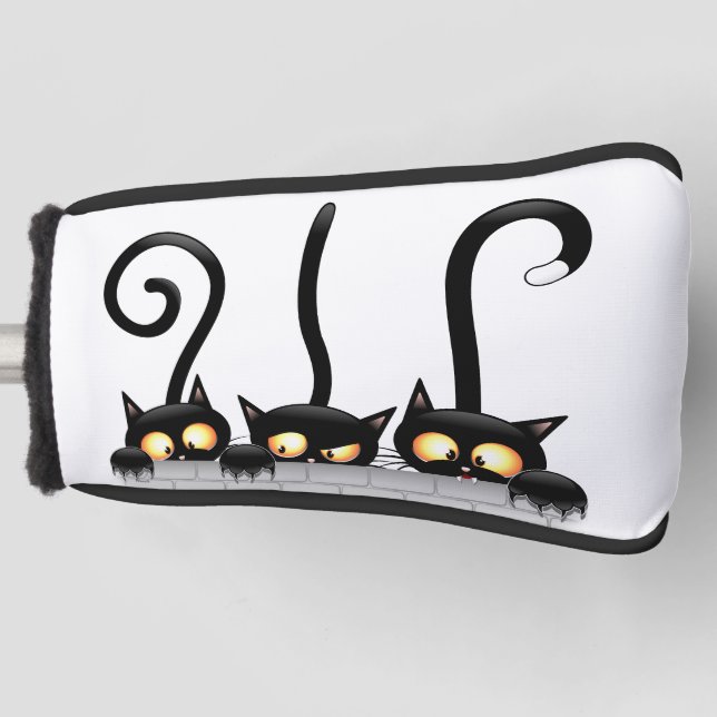 Katzen Ungezogene, spielerische und lustige Charak Golf Headcover (Vorderseite)