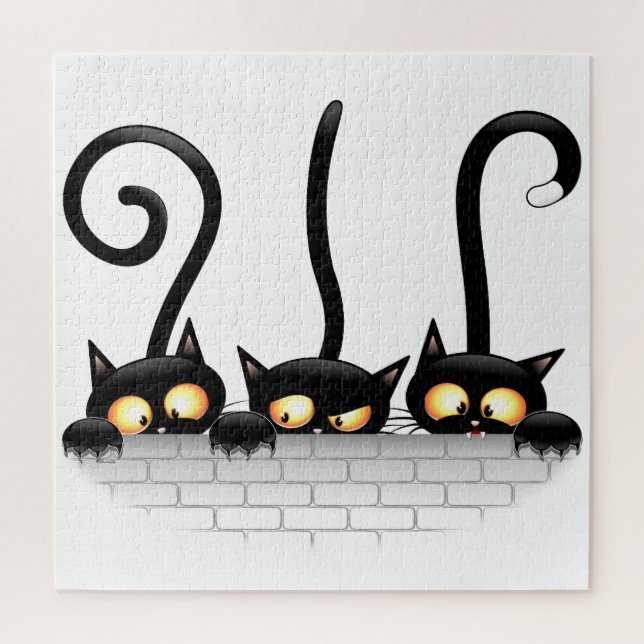 Katzen Ungezogene, spielerische und lustige Charak Puzzle (Vertikal)