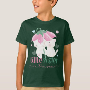 Katzen unter der Blume Schirm für kleine Schwester T-Shirt
