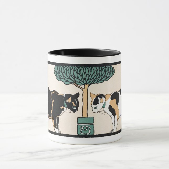 Katzen unter einem Baum Tasse (Zentrum)
