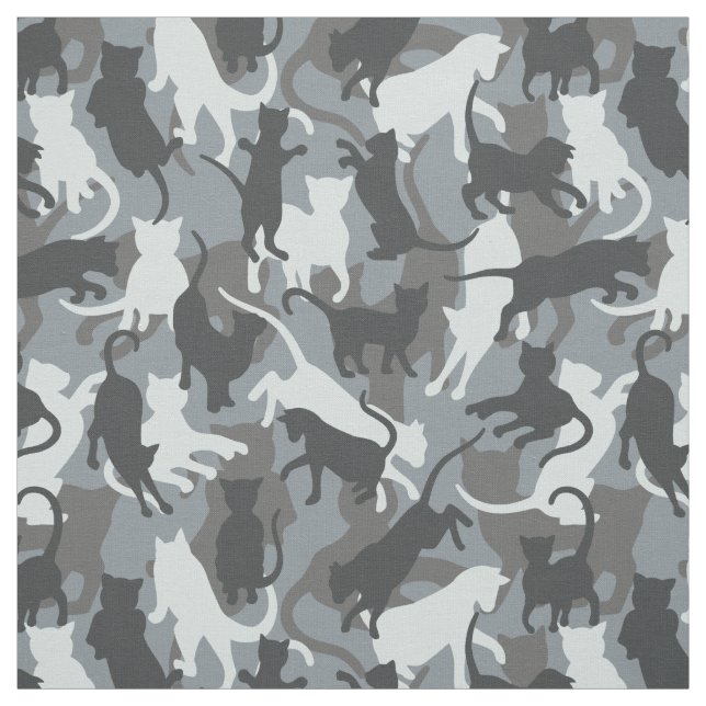 Katzen Urban Camouflage Stoff (Muster)