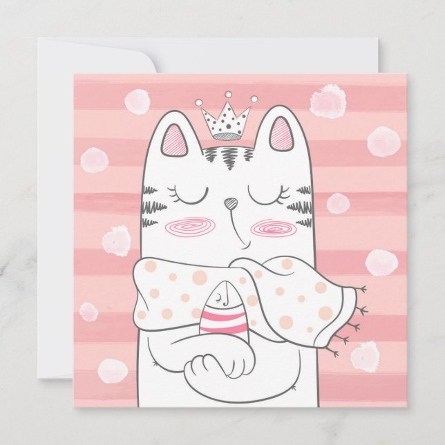 Katzen Urlaubskarte Feiertagskarte (Vorderseite)