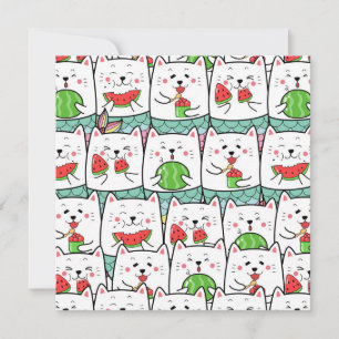 Katzen Urlaubskarte Feiertagskarte