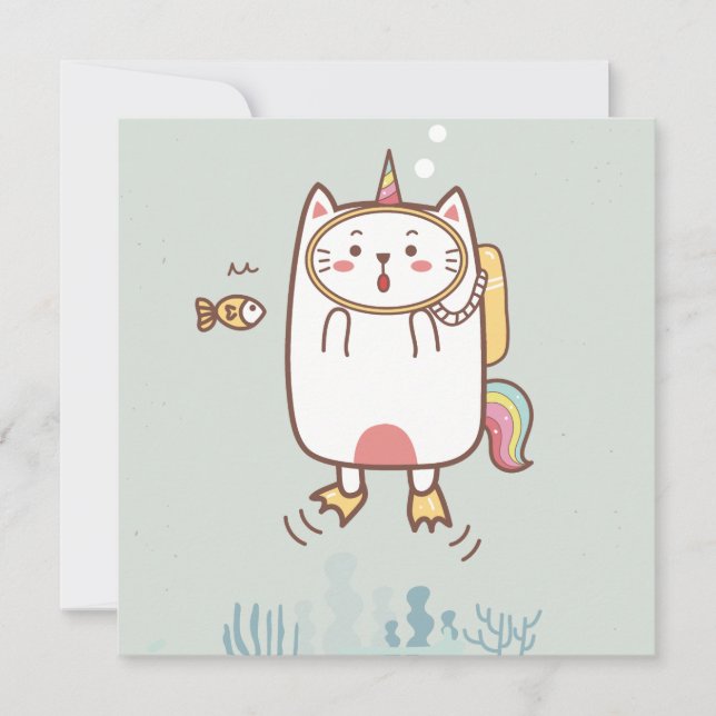 Katzen Urlaubskarte Feiertagskarte (Vorderseite)