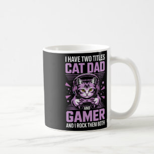 Katzen-Vater Gamer Lustiger Gaming-Vater Für Männe Kaffeetasse