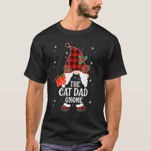 Katzen-Vater-Gnom-Büffel-Karo-passende Familien-Ch T-Shirt