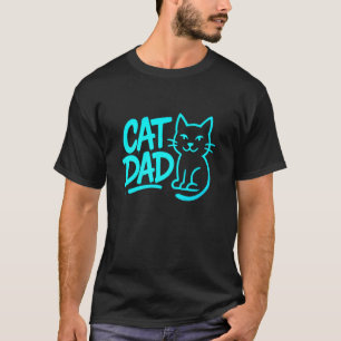Katzen-Vater Graffiti-Typografie-Kunstwerk T-Shirt