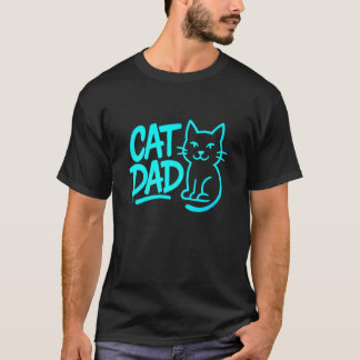 Katzen-Vater Graffiti-Typografie-Kunstwerk T-Shirt