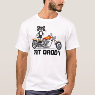Katzen-Vati-Radfahrer-T - Shirts, Motorrad T-Shirt