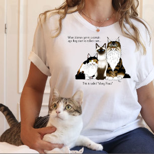 Katzen Viele Paws Funny Blue Tri-Blend Shirt