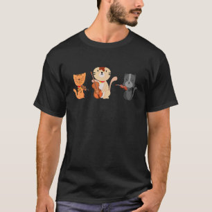 Katzen Violine Cello Cat Violinist Cello Pla T-Shirt